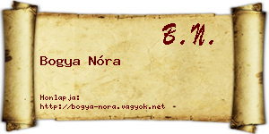 Bogya Nóra névjegykártya